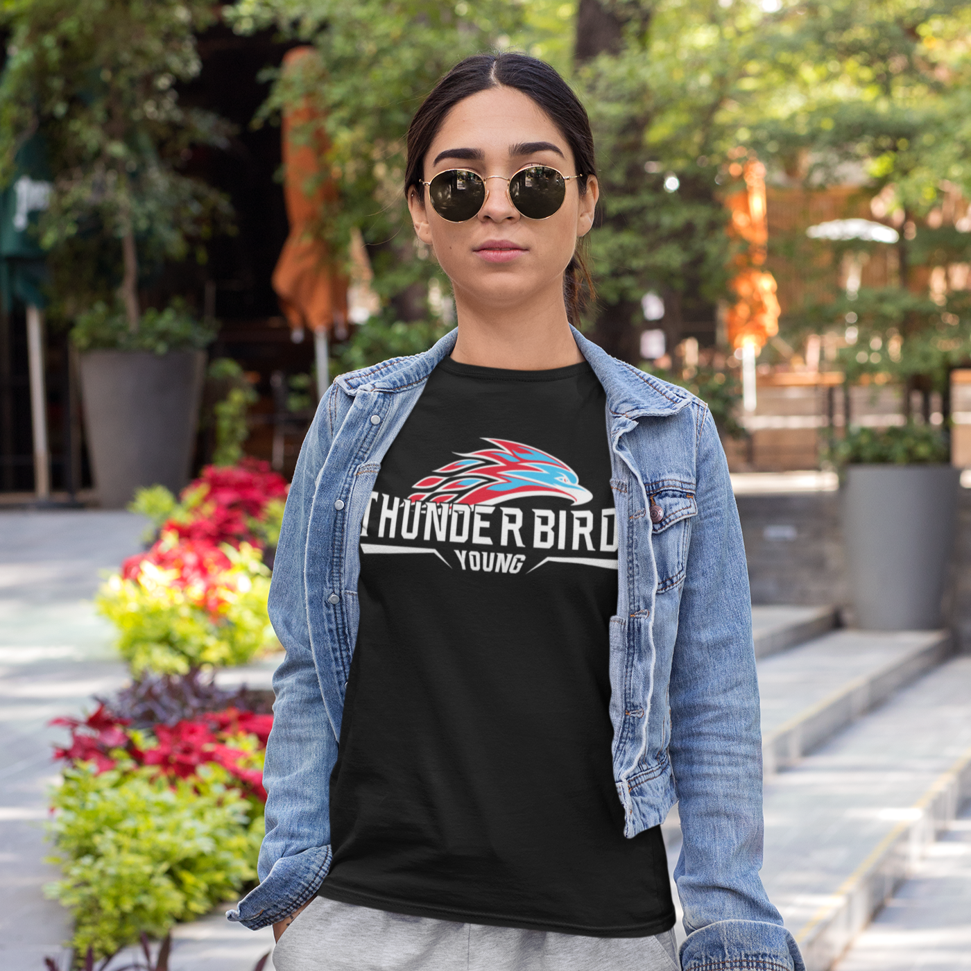 YOUNG THUNDERBIRD LOGO YOUTH TEE