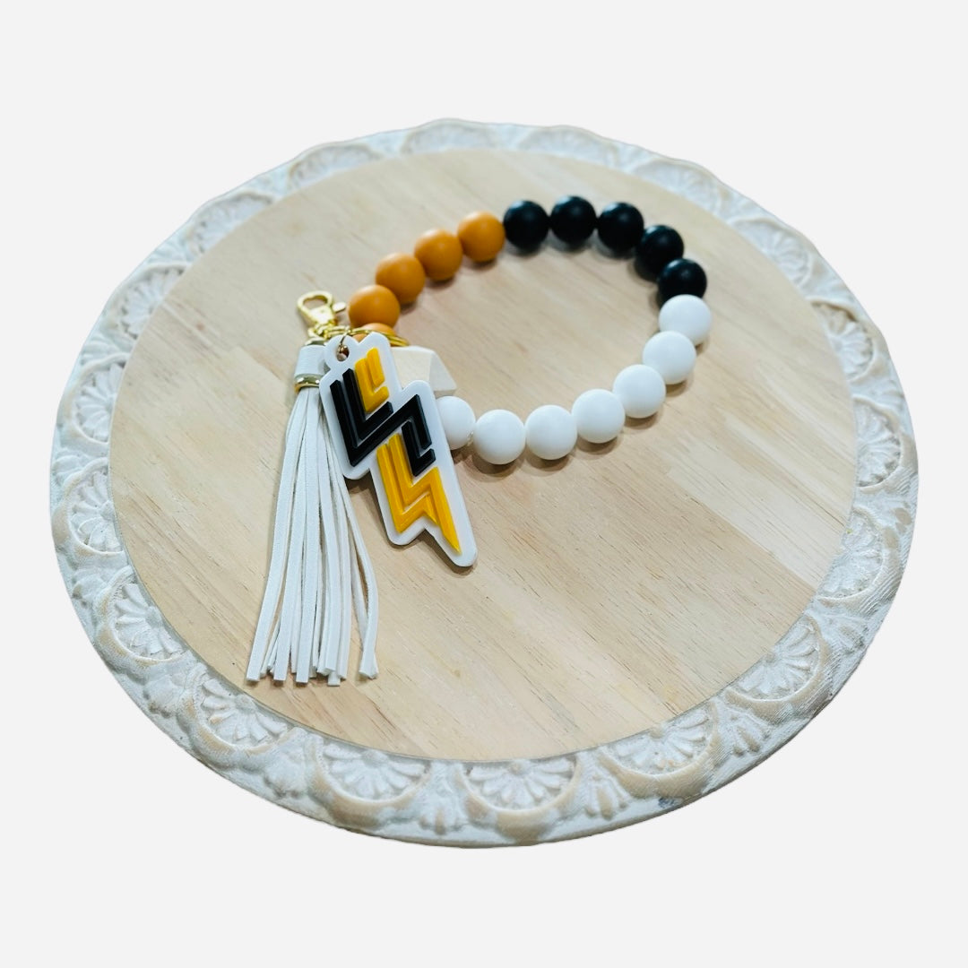School Logo Beaded Key Chain