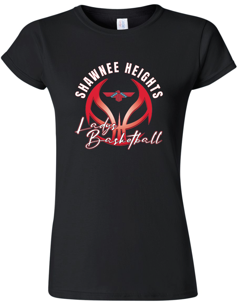 Shawnee Heights Ladys Basketball Womens Gildan Softstyle T-Shirt