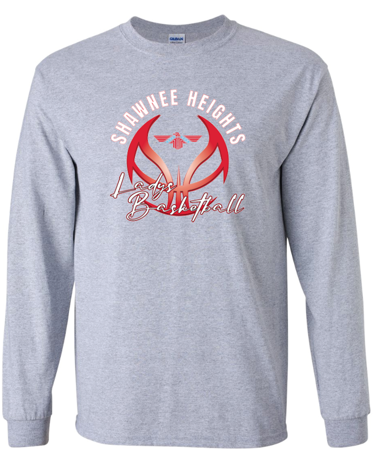 Shawnee Heights Ladys Basketball Gildan Ultra Cotton Long Sleeve T-Shirt