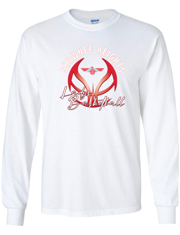 Shawnee Heights Ladys Basketball Gildan Ultra Cotton Long Sleeve T-Shirt
