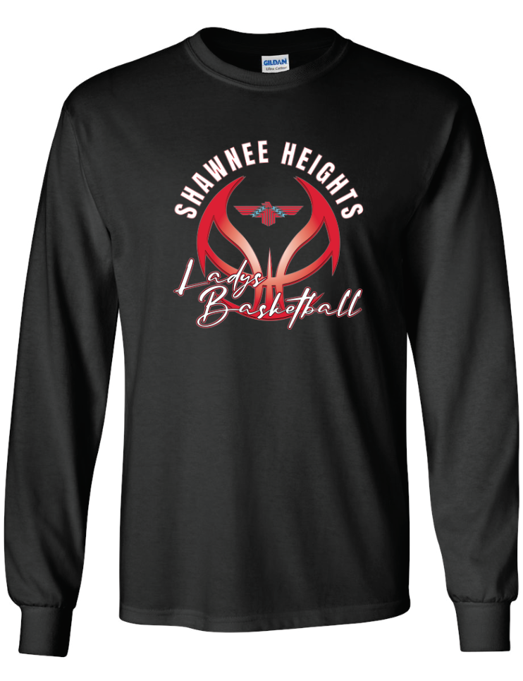 Shawnee Heights Ladys Basketball Gildan Ultra Cotton Long Sleeve T-Shirt