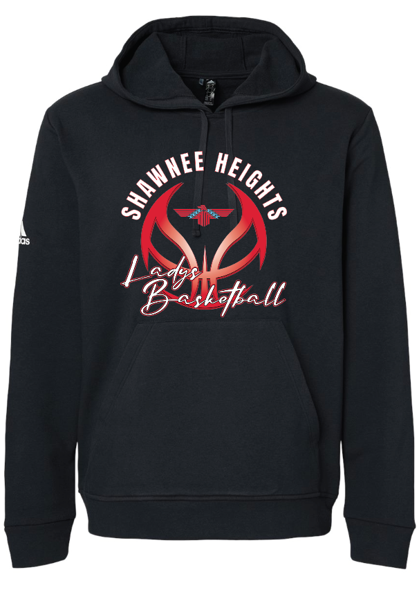 Shawnee Heights Ladys Basketball Adidas Fleece Hooded Sweatshirt