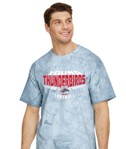Young Thunderbirds Distressed Comfort Colors Football Tee