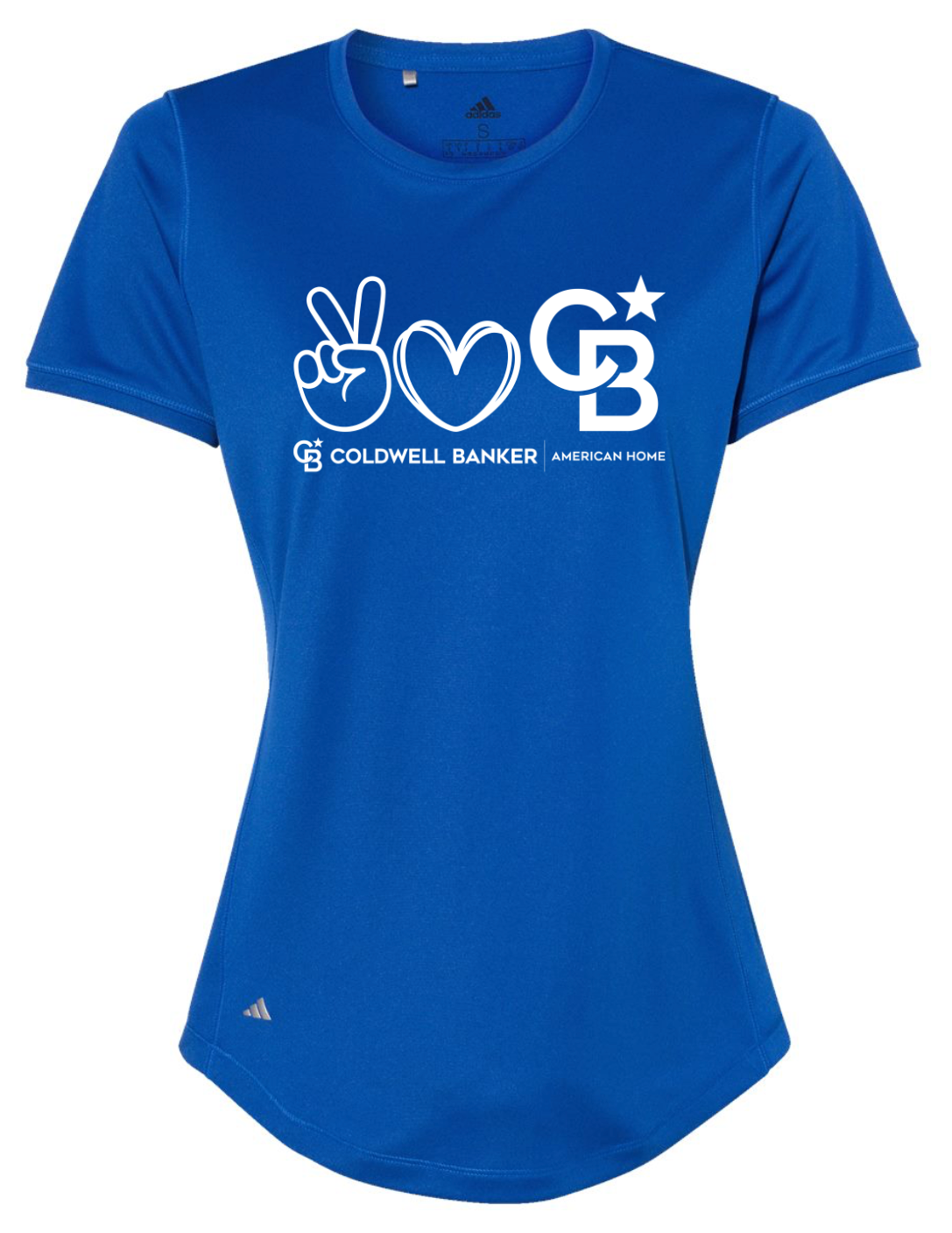 Peace Love Coldwell Banker Adidas Womens Sports T-shirt