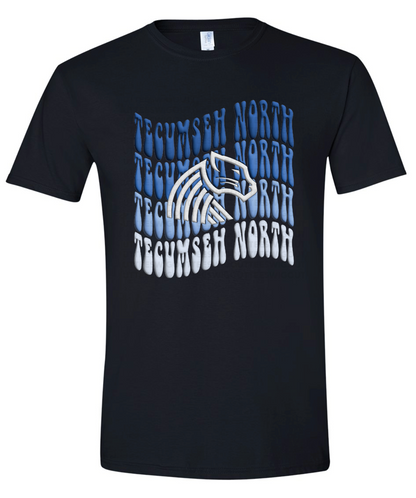 Retro Wave Panther Gildan Softstyle T-Shirt