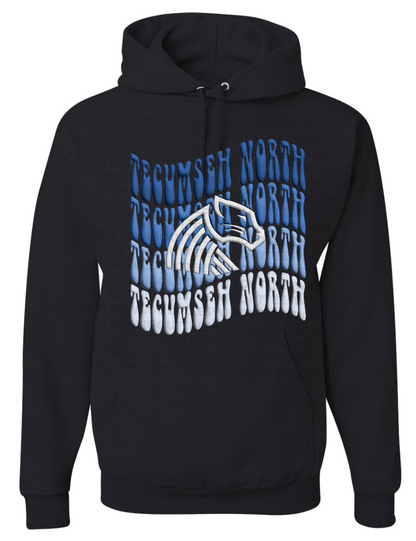 Retro Wave Panther Nublend Hooded Sweatshirt
