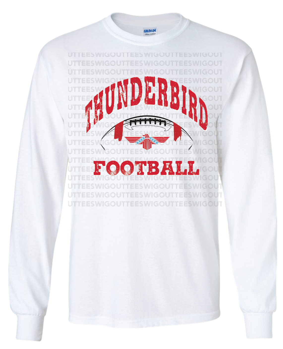 Thunderbird Football Gildan Ultra Cotton Long Sleeve T-Shirt