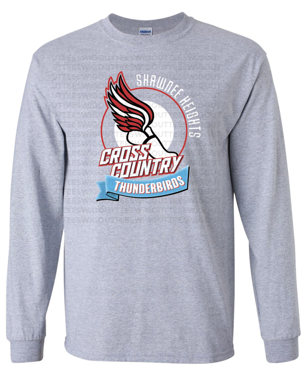 Thunderbird Cross Country Gildan Ultra Cotton Long Sleeve T-Shirt