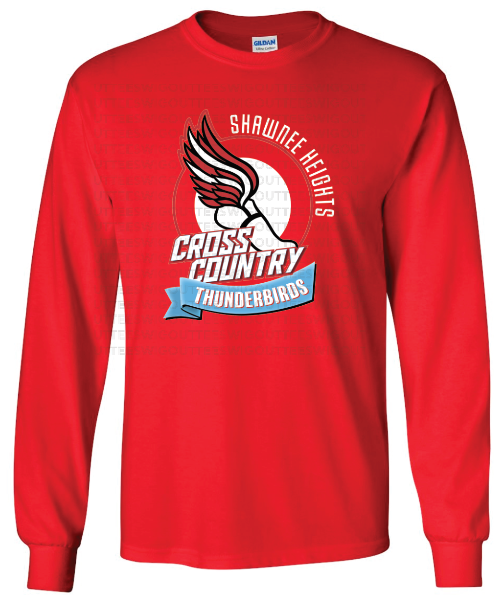 Thunderbird Cross Country Gildan Ultra Cotton Long Sleeve T-Shirt