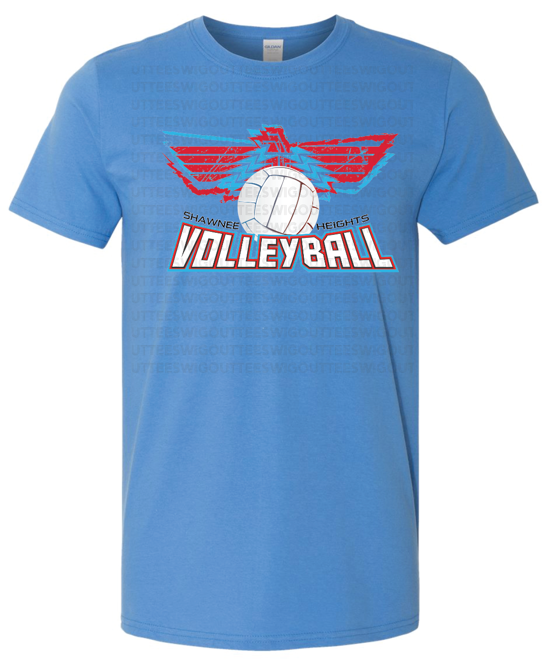 Shawnee Heights Volleyball Gildan Softstyle TShirt Wig Out Tees