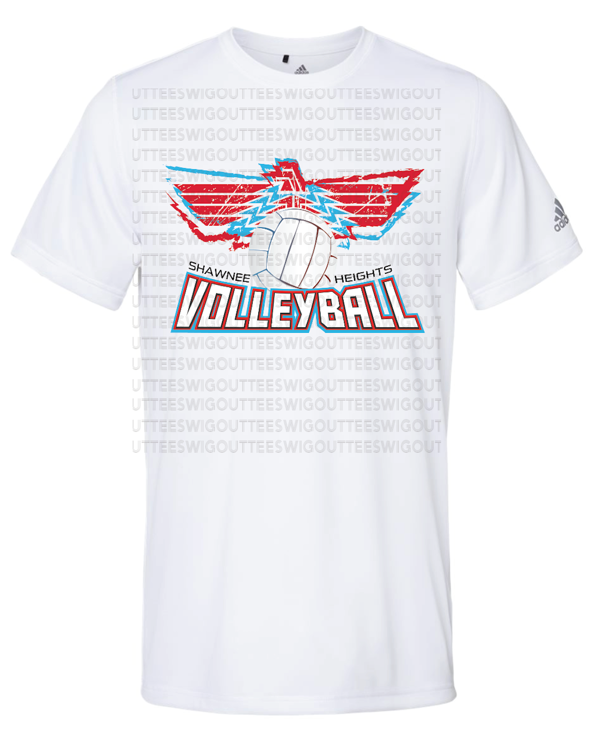 Shawnee Heights Volleyball Adidas Sports T-shirt