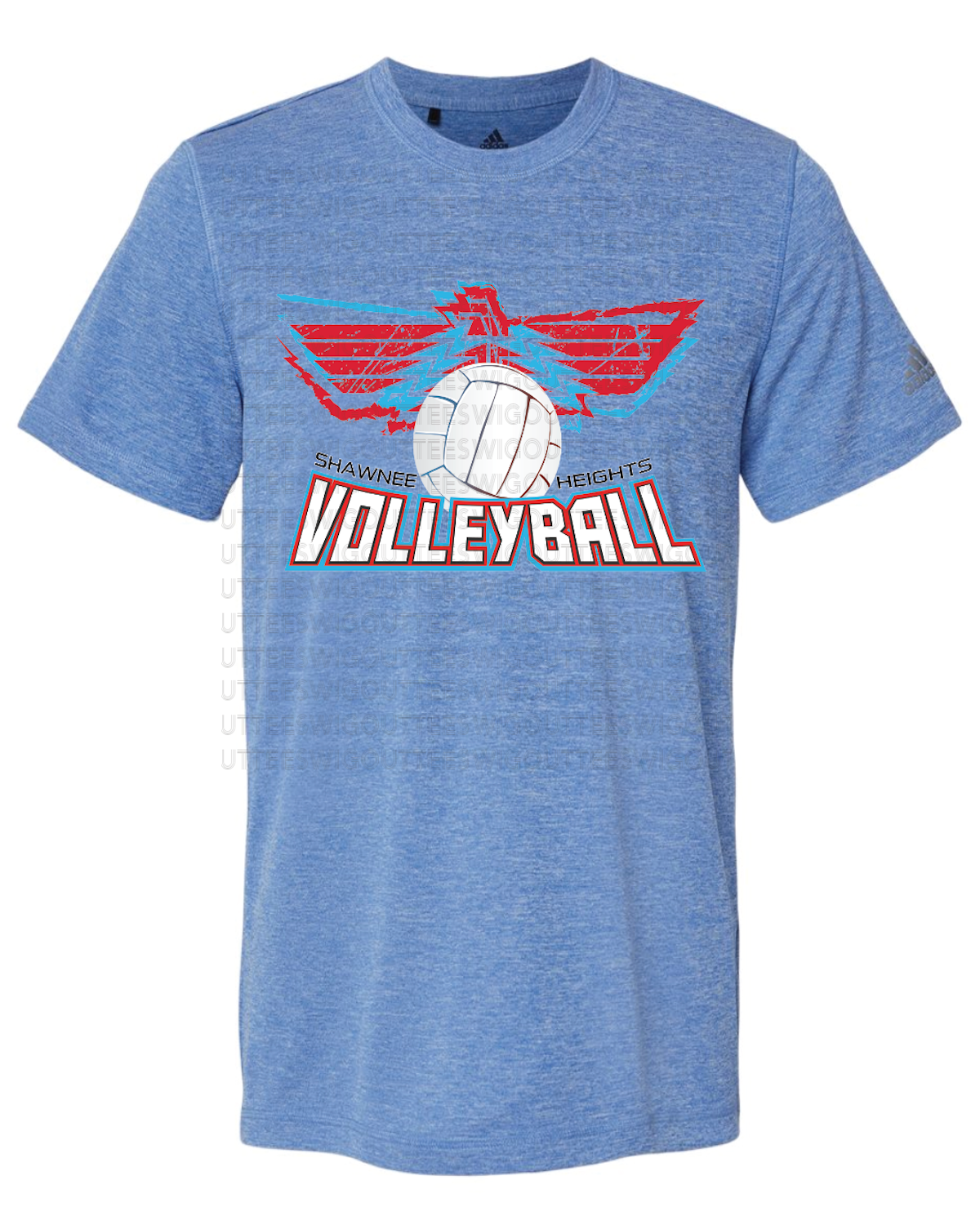 Shawnee Heights Volleyball Adidas Sports T-shirt