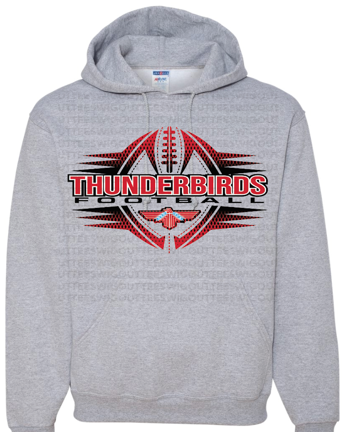 Tbird Football 2023 Jerzees Nublend Hooded Sweatshirt