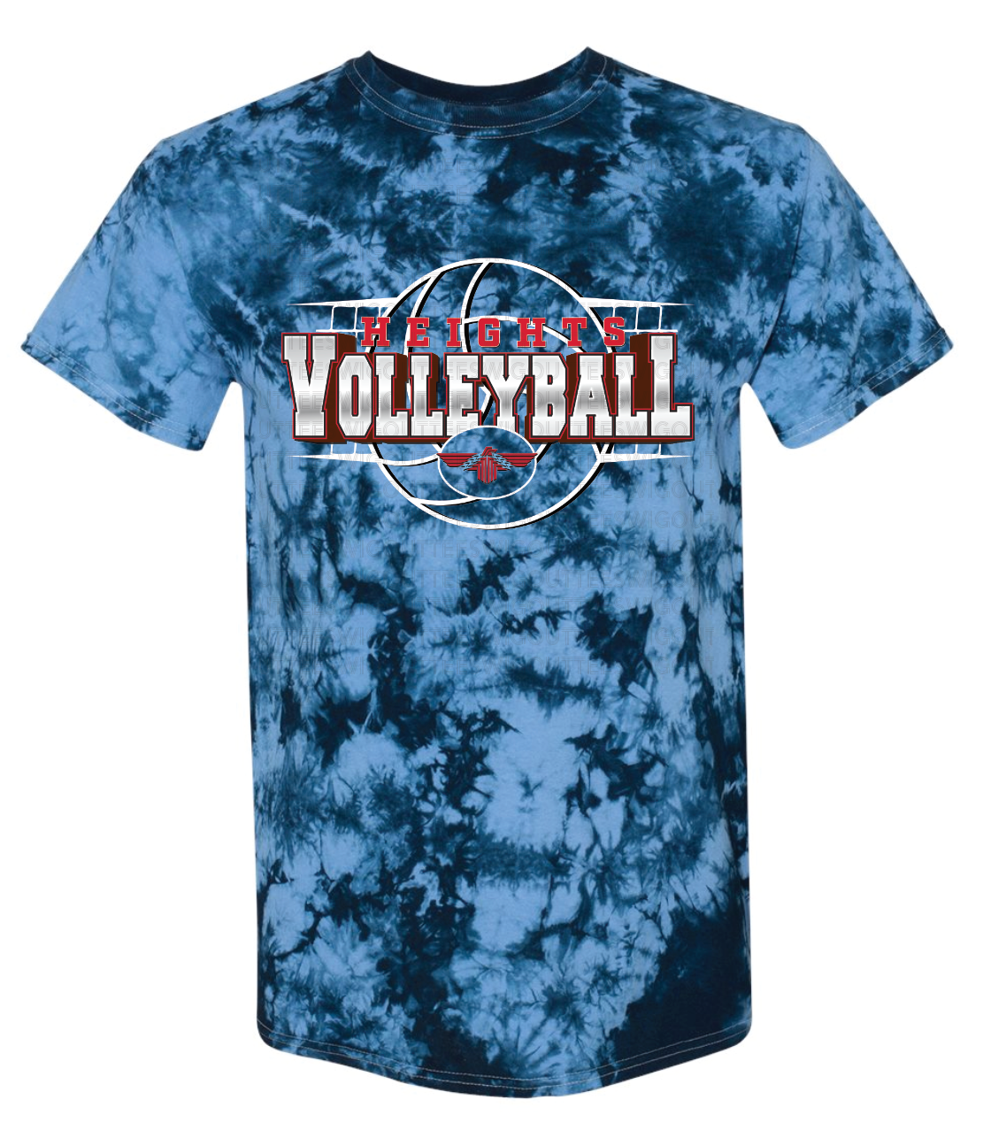 Heights Volleyball Crystal Tie Dye T-shirt