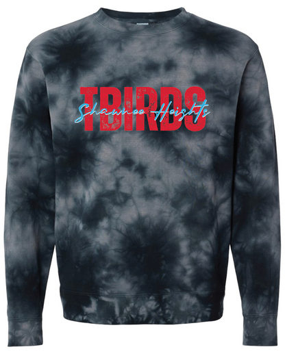 Shawnee Heights Script Independent Mid-Weight Tie-Dyed Sweatshirt