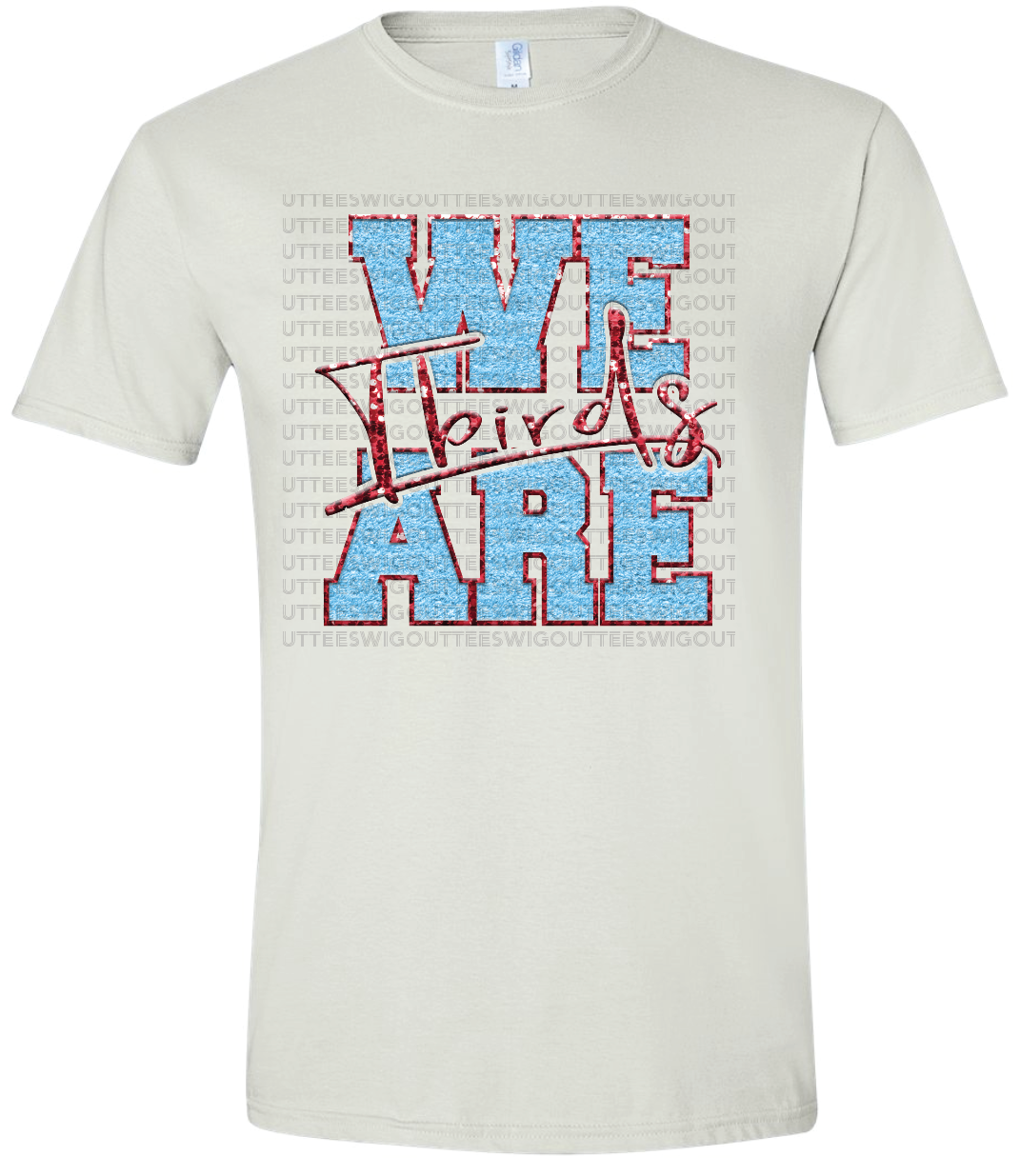 We Are Tbirds *FAUX* Chenille & Glitter Gildan Softstyle T-Shirt