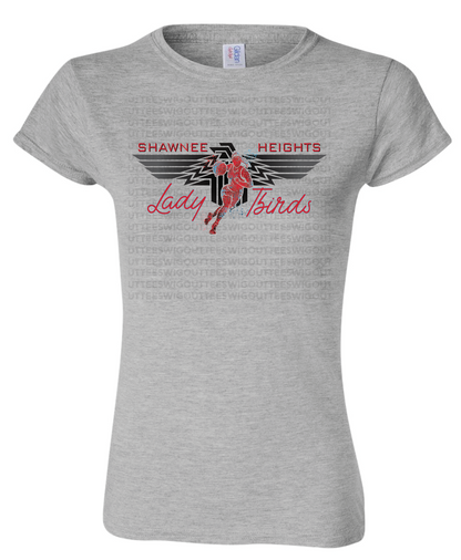 Shawnee Heights Lady Tbirds Basketball Womens Gildan Softstyle T-Shirt