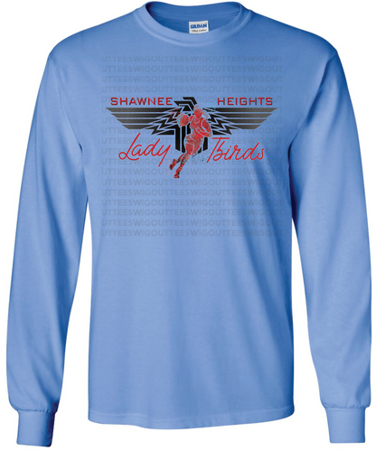 Shawnee Heights Lady Tbirds Basketball Gildan Ultra Cotton Long Sleeve T-Shirt