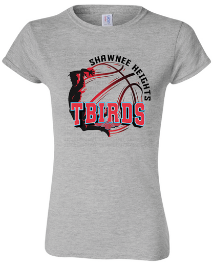 SHHS Tbirds Basketball Womens Gildan Softstyle T-Shirt