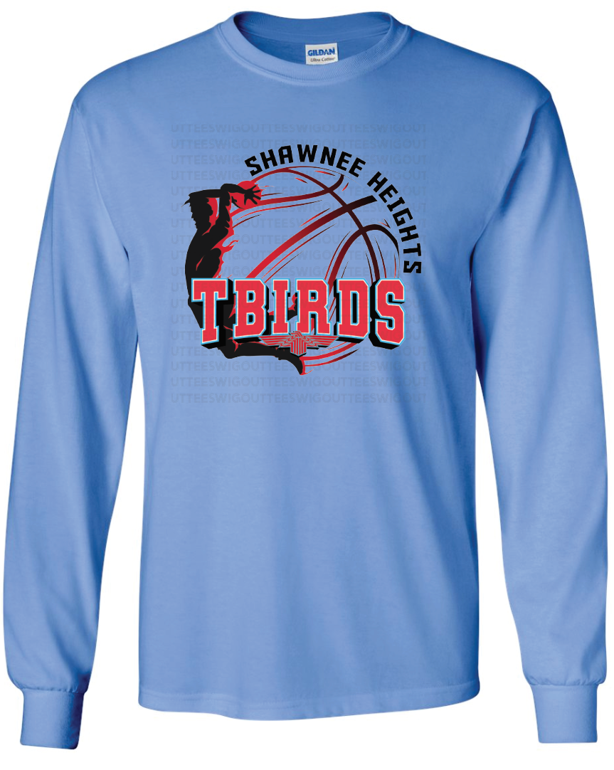 SHHS Tbirds Basketball Gildan Ultra Cotton Long Sleeve T-Shirt