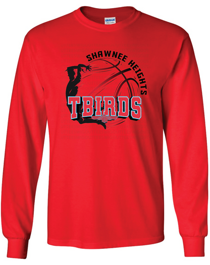 SHHS Tbirds Basketball Gildan Ultra Cotton Long Sleeve T-Shirt