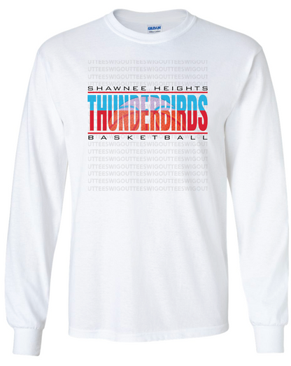 Shawnee Heights High School Basketball Gildan Ultra Cotton Long Sleeve T-Shirt