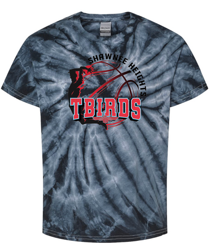 SHHS Tbirds Basketball Pinwheel Tie-Dyed T-shirt