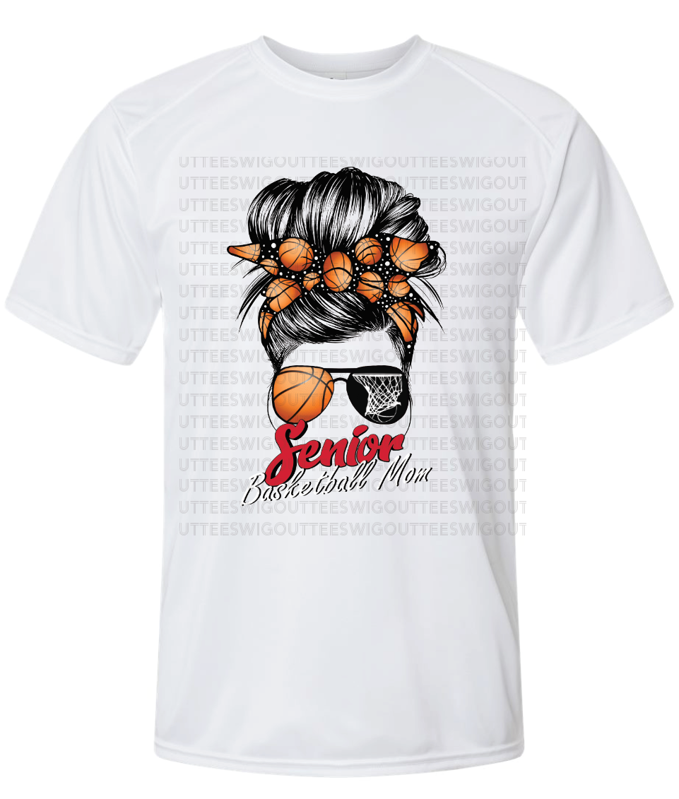 Senior Basketball Mom Bun Paragon Performance T-shirt