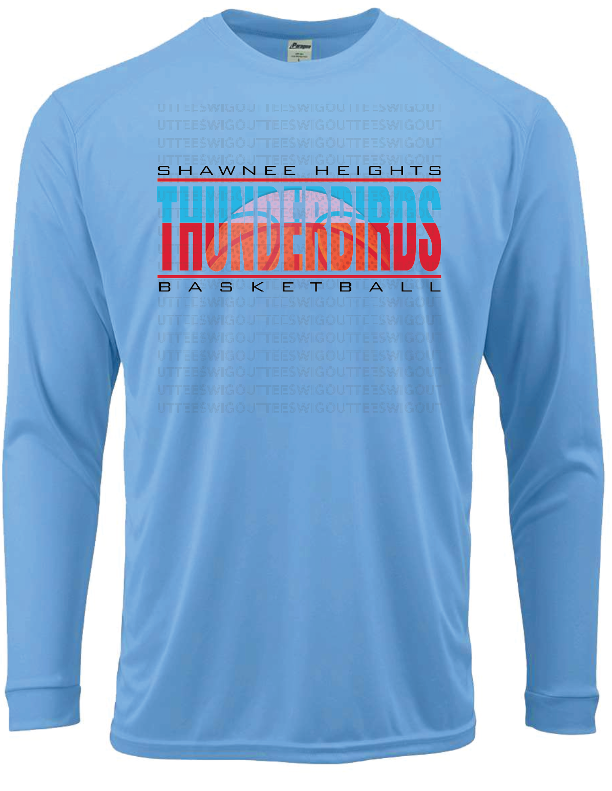 Shawnee Heights High School Basketball Paragon Performance Long Sleeve T-shirt