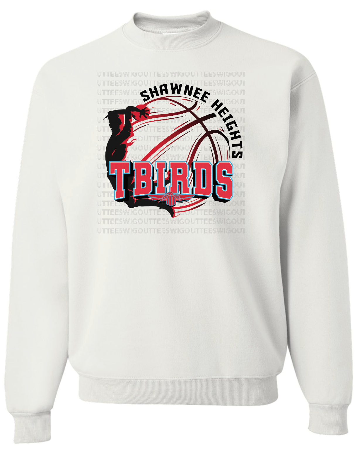 SHHS Tbirds Basketball Jerzees Nublend Crew Sweatshirt