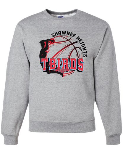 SHHS Tbirds Basketball Jerzees Nublend Crew Sweatshirt