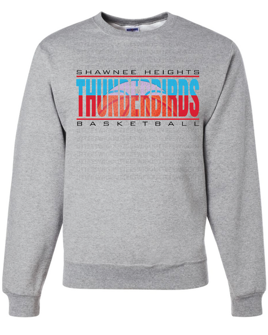 Shawnee Heights High School Basketball Jerzees Nublend Crew Sweatshirt