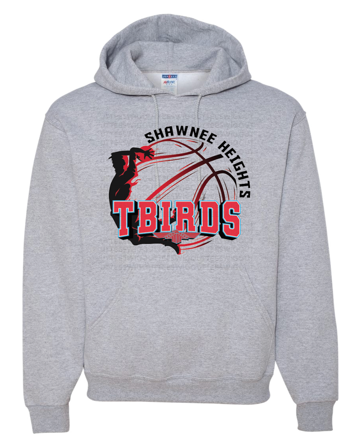 SHHS Tbirds Basketball Jerzees Nublend Hooded Sweatshirt