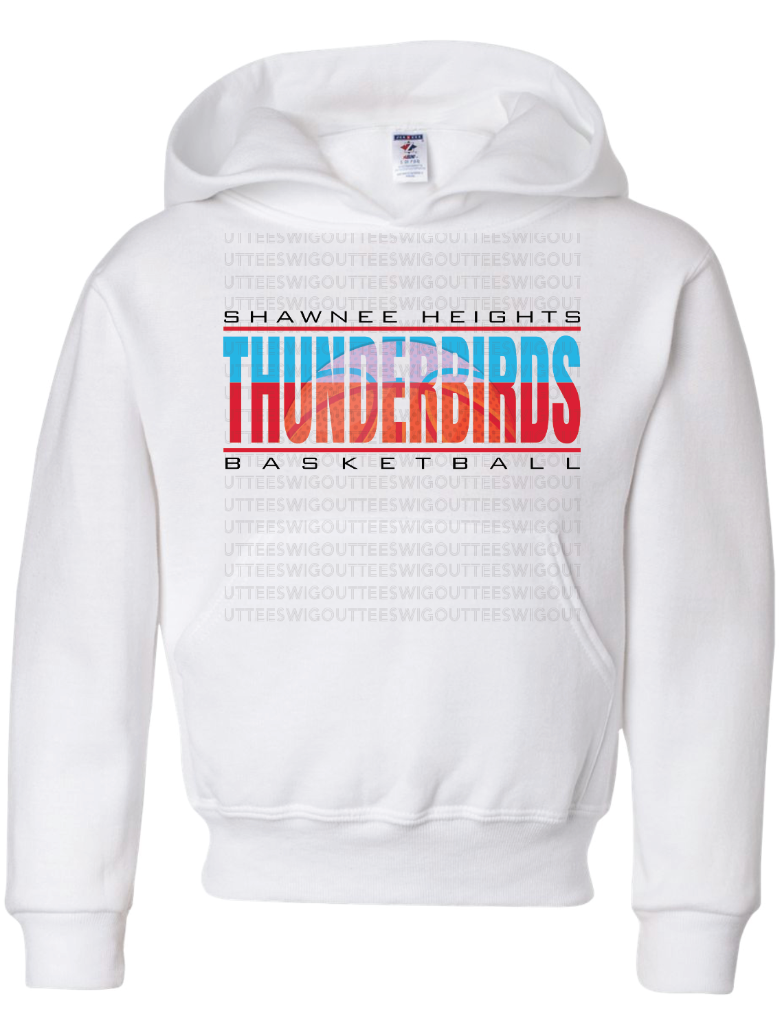 Shawnee Heights High School Basketball Jerzees Nublend Hooded Sweatshirt