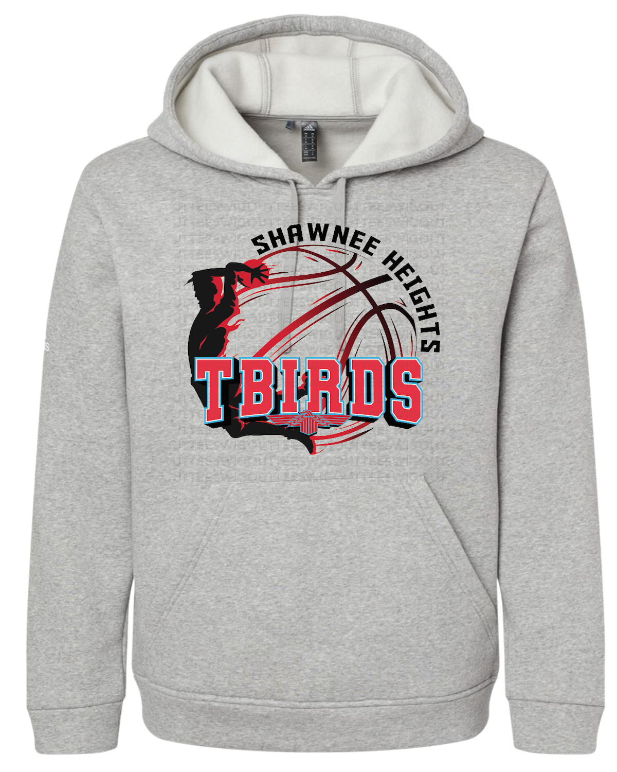 SHHS Tbirds Basketball Adidas Fleece Hooded Sweatshirt