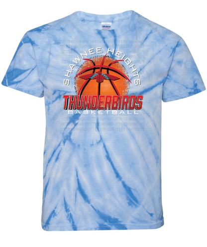 Thunderbirds Basketball Pinwheel Tie-Dyed T-shirt
