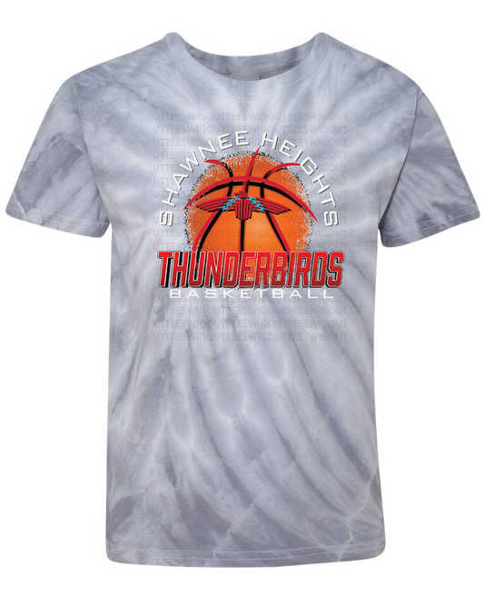 Thunderbirds Basketball Pinwheel Tie-Dyed T-shirt