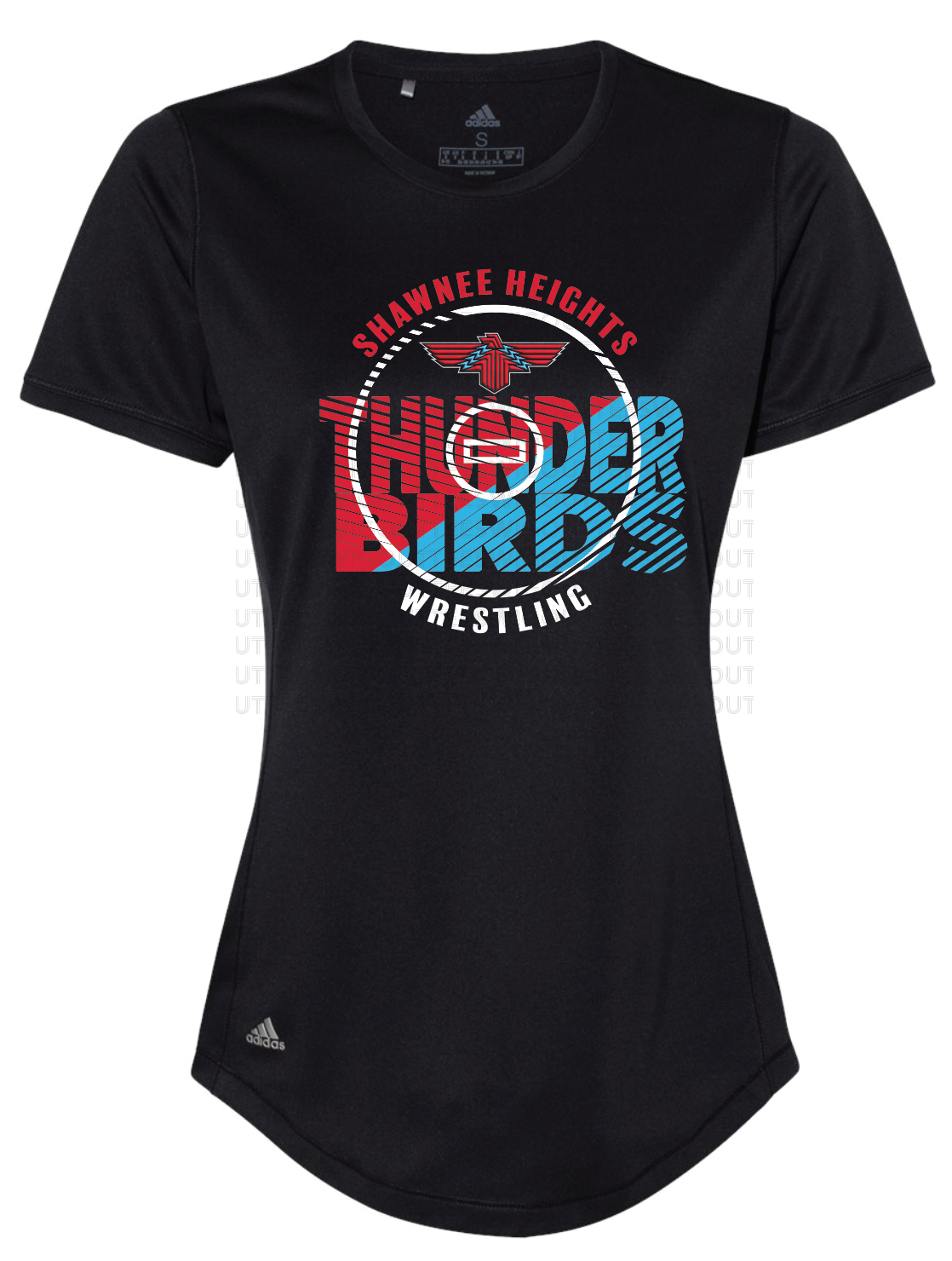Shawnee Heights Wrestling Adidas Womens Sports T-shirt