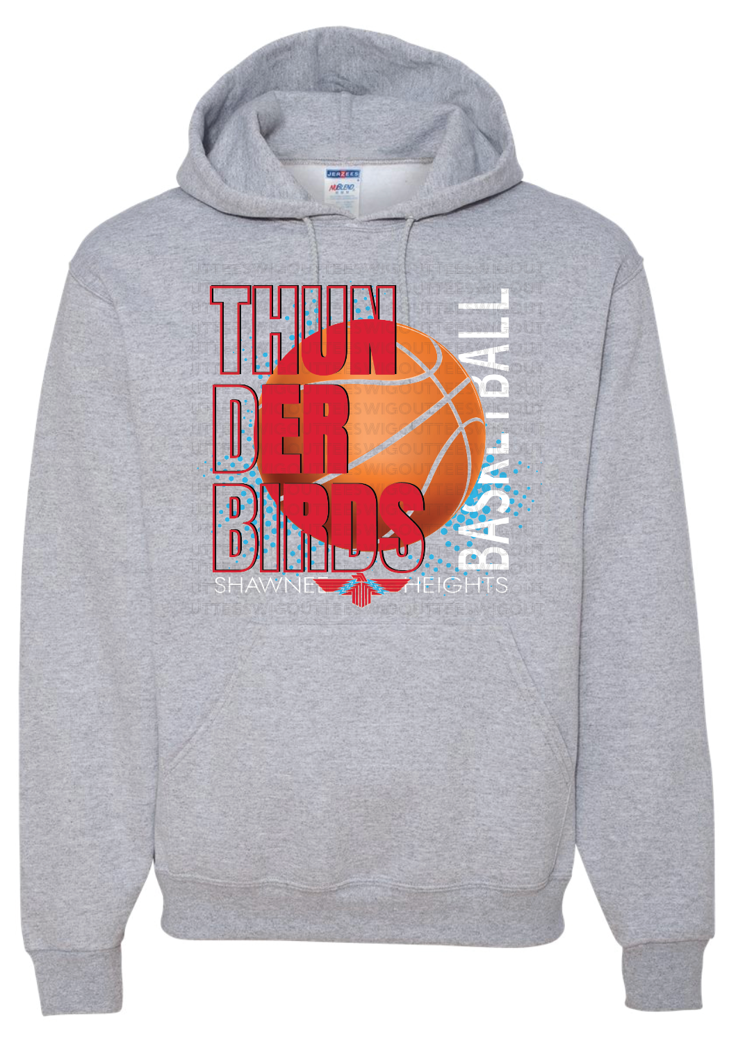 Thunderbirds Basketball Jerzees NuBlend® Hooded Sweatshirt