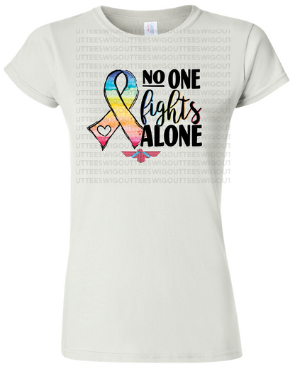 No One Fights Alone Womens Gildan Softstyle T-Shirt