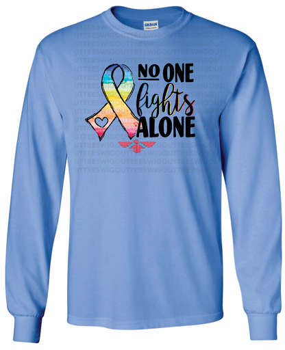 No One Fights Alone Gildan Ultra Cotton Long Sleeve T-Shirt