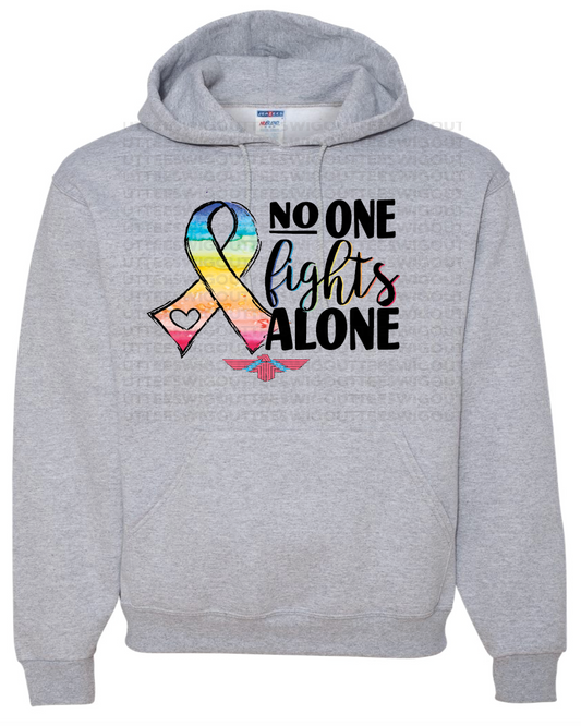 No One Fights Alone Jerzees NuBlend® Hooded Sweatshirt