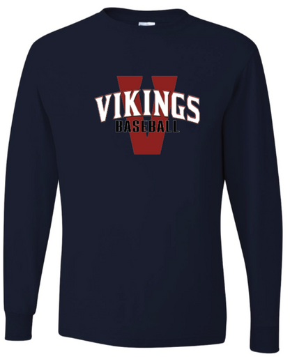 Vikings Baseball Gildan Ultra Cotton® Long Sleeve T-Shirt