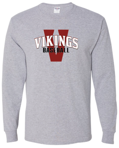 Vikings Baseball Gildan Ultra Cotton® Long Sleeve T-Shirt