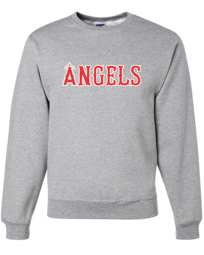 Angels Baseball Jerzees Nublend Crew Sweatshirt