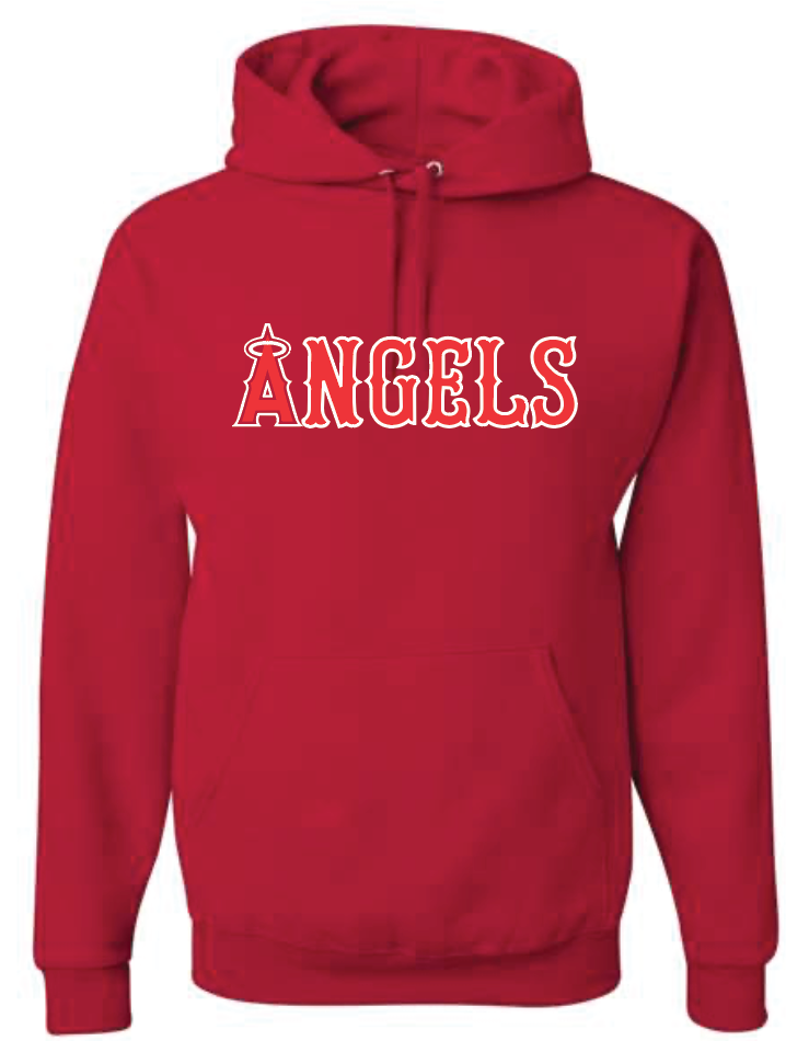 Angels Baseball Jerzees Nublend Hooded Sweatshirt