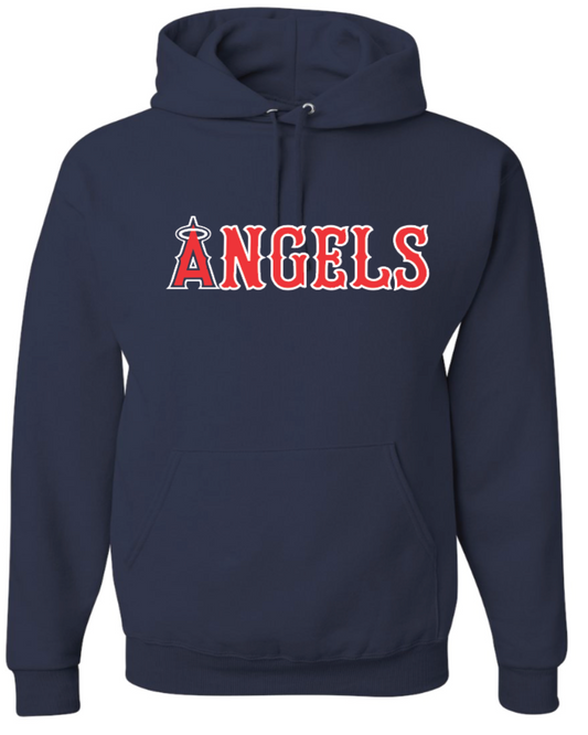 Angels Baseball Jerzees Nublend Hooded Sweatshirt