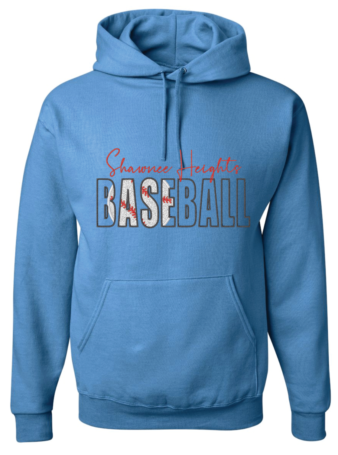 Shawnee Heights Embroidered Glitter Baseball