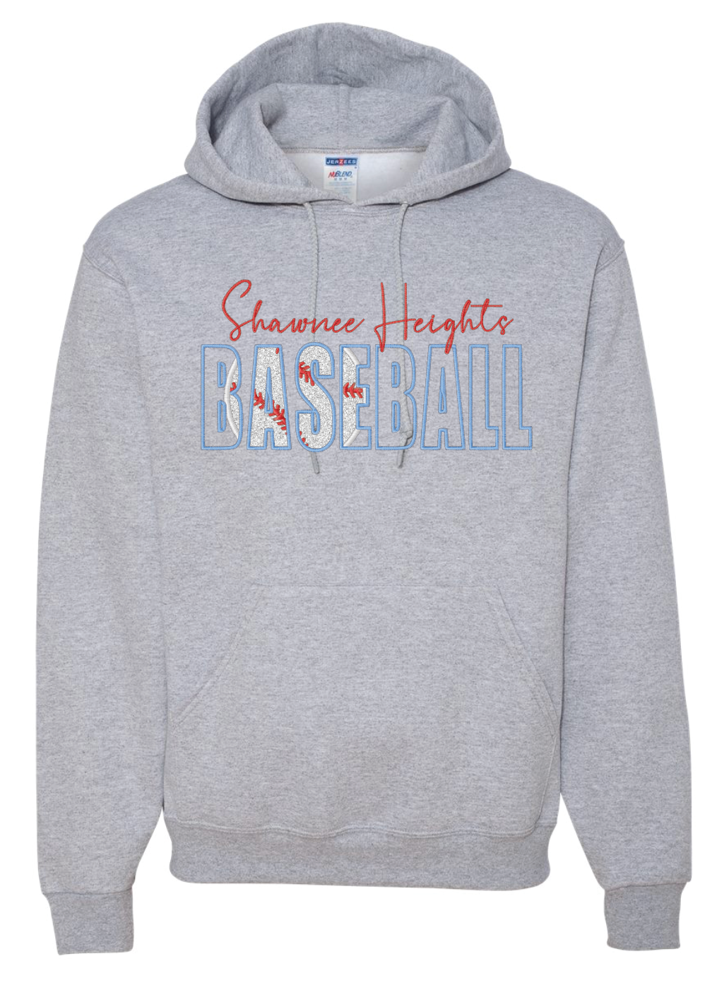 Shawnee Heights Embroidered Glitter Baseball